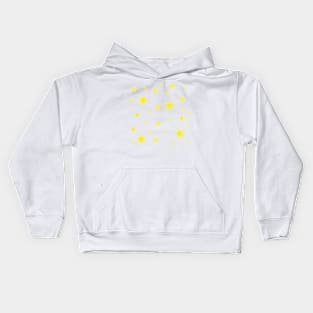 Bright Yellow Stars Pattern Kids Hoodie